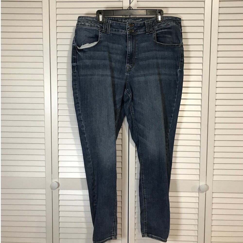 M Jeans by Maurices Blue Dark Wash Mid Rise Stretch Skinny Jean Women 20W